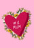 #1 MUM CUTE PRETTY HEART AND FLOWER DESIGN MOTHERS DAY CARD created by Ciess Prints