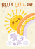 Cute New Baby Card - Sunshine and Rainbow created by Sarah-Anne Brown