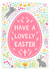 Pretty Illustrated Easter Card - with Bunnies and Flowers created by Pear Tree Press