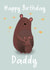 Cute birthday card - Daddy Bear - for Dad created by Hayley Warhurst Design