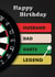 Funny Dartboard Happy Birthday Card For Dad, Husband and Darts Legend created by Toff London