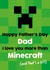 Funny Minecraft Father's Day Card - From Son - Gaming created by Tiger Feet Creations