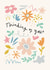 Cute Thinking of You Card - Playful Matisse Floral created by Nicola Scott