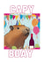 Capybara Birthday Card - Capy Bday created by Hannah's Designs
