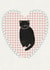 Cute Black Cat - Love Heart Card - Cat Lovers created by Courtney B.