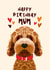 Goldendoodle Birthday Card - for Mum - from the Dog created by Diva Doodle Designs