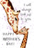 Cute Giraffe Mother's Day Card for Mum - I will always look up to you. created by Lunique Designs