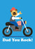 Cute Father's Day Card - Motorcycle - Dad You Rock! created by Studio Boketto