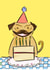 Funny Birthday Card - Pug with Cake created by Bellynam Studio