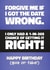 The Wrong Date – Funny Birthday Card – Don't Know The Date? Guess! created by WITH LOVE