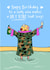 Funny Birthday Card - Dry Robe Fashion Icon - Perfect for Wild Swimming Fans created by Running with Scissors