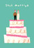 Cute Wedding Cake Illustrated Card - Just Married created by Vallely Studios