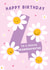Pretty Birthday Card - Daisies - 4 Today - For Granddaughter created by Macie Dot Doodles