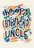 Modern Birthday Card - Abstract Graphic - for Uncle created by Christine Cuddihy Illustration