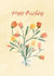 Whimsy autumnal floral birthday card for mum, sister and friend created by Mayah Wetherell