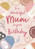 Pretty Birthday Card - For Mum - Knitting/Crochet Craft created by Debbie Daley Illustrations