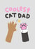 Cute Fathers Day Card - From the Cat - Black & White Cat created by The Playful Indian