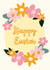 Happy Easter Floral Illustration Card. created by Rio