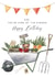 Classic Birthday Card - Gardening Wheelbarrow Illustration - for a Garden Loving Dad created by Katie Phythian Design