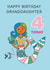 Cute Mermaid Birthday Card - 4 Today - For Granddaughter created by Paper Heart Designs