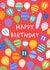 Pretty Birthday Card - 11 Today - Patterned Balloons created by Pear Tree Press
