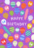 Pretty Birthday Card - 14 Today - Patterned Balloons created by Pear Tree Press