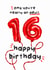 Fun Birthday Card - 16th - Foil Balloons created by The Playful Indian
