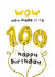 Fun Birthday Card - 100th - Foil Balloons created by The Playful Indian