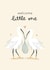 Cute New Baby Card - Welcome Little One - Stork Birds created by Abbie Imagine