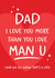 Funny Father's Day Card - For Dad - Football - Manchester United created by Tiger Feet Creations