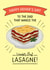 Cute Father's Day card - Chef Dad - Worlds Best Lasagne created by Evie Garnett Designs