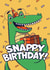 Cute Colourful Happy Birthday Card - Crocodiles and Reptiles - Snappy Birthday created by Easel & Bear