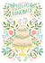 Pretty Wedding Card - Congrats - Floral Cake Illustration created by Life’s Peachey by Lauren Faye Peachey