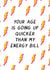 Funny Birthday Card - Your Age is Going Up Quicker Than My Energy Bill created by Laugh Out Loud Cards