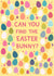 Cute Easter Card - Brainteaser - Can you find the Easter Bunny? created by Pear Tree Press