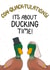 Funny Wedding Card - Ducks - Con-quack-tulations! created by Doris Dishcloth