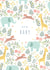Cute New Baby Card - Neutral - Jungle Animals created by Klara Hawkins