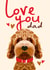 Cute Father's Day Card - From the Dog - Goldendoodle Dog created by Diva Doodle Designs