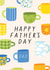 Happy Father's Day - Colourful Mugs Tea and Coffee Card created by Lydia Southgate