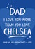 Funny Father's Day Card - Football - Chelsea - From the Kids created by Tiger Feet Creations