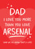 Funny Father's Day Card - Arsenal Football Club created by Tiger Feet Creations