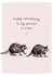 Cute Anniversary Card - Partner in Crime - Raccoons created by Louise Mulgrew