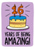 Cute 16th Birthday Card - 16 Years Cake Card created by TeePee Creations