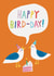 Cute & Funny Seagull Birthday Card - Bird Pun - Happy Bird Day! created by Alice Mole Illustration