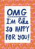 Heartfelt Congratulations Typography Card - OMG I'm Like So Happy For you! created by Alice Mole Illustration