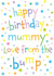 Cute Birthday Card - For Mummy - Colourful - Love From the bump created by size3art