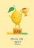 Cute Father’s Day Card - Lemon Pun - You’re The Zest created by Painted Parasol Studio