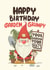 Funny Birthday Card - Grumpy Gnome - for Gardening Fiend created by Kasia Cards