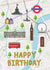 Fun Birthday Card - For Him - Central London Map created by That Little Map Shop