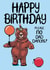 Funny Birthday Card - For Him - Dancing Bear - Please No Dad Dancing created by Louise Burgoyne